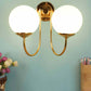 Contemporary Gold Iron Wall Sconces | JS-27001-2W | Included Bulb | Eliante by Jainsons Lights