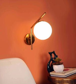 Florence Gold Iron Wall Sconces | JS-12901-1W | Included Bulb | Eliante by Jainsons Lights
