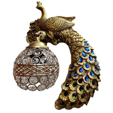 JS-LBR Golden Antique Peacock No. 3 Right Novelty Wall Lights