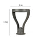 Grey Aluminium Gate Lights | JS-1050-GL-  Big | Included Bulb | Eliante by Jainsons Lights