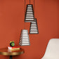 Raven Black Metal Hanging Light  H-77-3LP-CFL-HALO