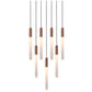 JS-SV-H/L 325- 7L Matt Gold/Matt Copper 30w Double Height Chandelier