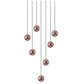 JS-SV-H/L DOTT-7L White/Black/Chrome/Copper 20w Cluster hangings