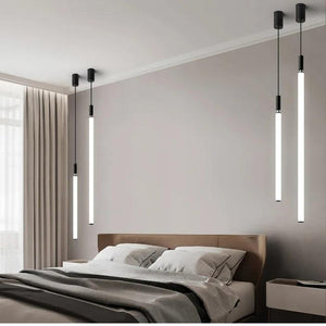 JS-SV-H/L TUBE Black/Brass Antique/Copper Anitque 20w 710mm Led Hanging Lights