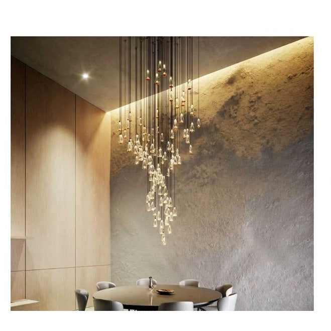 HAIDA Faceted Teardrop Glass Suspension Collection – full view