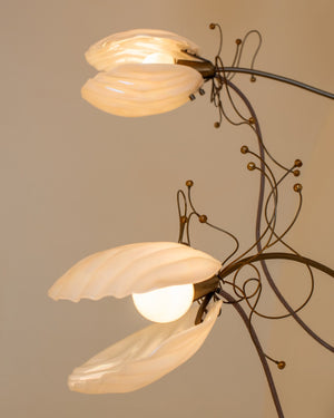 Fluted Shell Glass Branch Chandelier – A Sculptural Statement for Modern Interiors