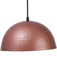 Copper-Gold Metal  Hanging Light  - helmet-cop+gd - Included Bulb