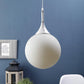 WHITE Metal Single Hanging Light 10-inch-DOOM-MF  by Jainsons Lights - 10-inch-DOOM-MF - Included Bulb