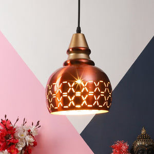 Copper-Gold Metal Hanging Light  - belon-gola-cop+gd - Included Bulb