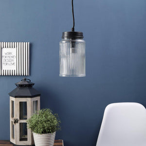 Glass Jar  Hanging Light JAR-HL by Jainsons Lights - JAR-HL - Included Bulb