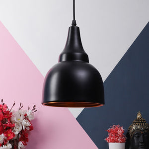 Black-Gold Metal Hanging Light lining  - lining shade-bk+gd - Included Bulb