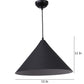 Black - White Metal Hanging Light - m-36-bk+w-new