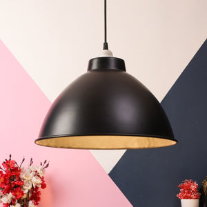 Black-Black Metal Hanging Light M-38-bk+bk-new