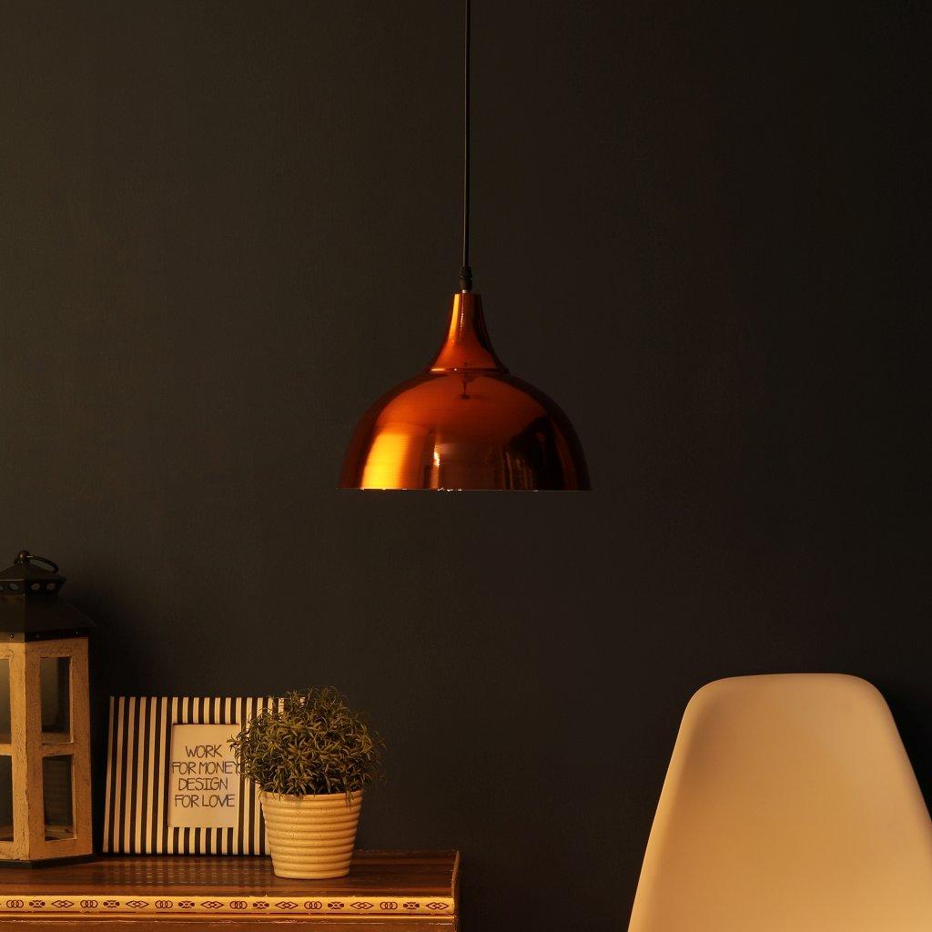 COPPER Metal Single Hanging Light No 10 COPPER