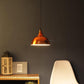 ORANGE WHITE Metal Single Hanging Light P5-10"-ORANGE-WH