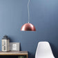 COPPER WHITE Metal Single Hanging Light P5-COPPER-WH-SMALL