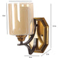 Haye Gold and Brown Iron Wall Light | S-470-1W | Included Bulb | Eliante by Jainsons Lights