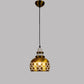 Yellow Metal Hanging Light - HELMET-1P-YE-HL - Included Bulb