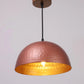 Natalia Helmet Copper Metal Hanging Light | Helmet - Cop+GD | Included Bulb | Eliante by Jainsons Lights