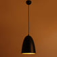 Black Metal Hanging Light - HL-012-HL-BK-GD - Included Bulb