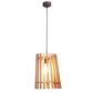 ELIANTE Brown Wood Base Brown Wood Shade Hanging Light - Hl-08-1Lp-Teak - Bulb Included