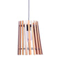 ELIANTE Brown Wood Base Brown Wood Shade Hanging Light - Hl-08-1Lp-Teak - Bulb Included