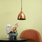 ELIANTE Copper Iron Base Copper White Shade Hanging Light - Hl-109-1Lp - Bulb Included