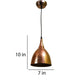 ELIANTE Copper Iron Base Copper White Shade Hanging Light - Hl-109-1Lp - Bulb Included