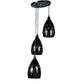 Black Iron Hanging Light - E27 holder - without Bulb - HL-2121-3LP