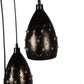 Black Iron Hanging Light - E27 holder - without Bulb - HL-2121-3LP