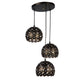 Black Iron Hanging Light - E27 holder - without Bulb - HL-2137-3LP