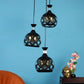 Black Iron Hanging Light - E27 holder - without Bulb - HL-2189-3LP