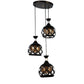 Black Iron Hanging Light - E27 holder - without Bulb - HL-2189-3LP