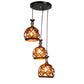 Black Iron Hanging Light - E27 holder - without Bulb - HL-2192-3LP