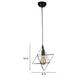 Black Iron Hanging Light - E27 holder - without Bulb - HL-303-BK