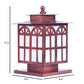ELIANTE Red Iron Base Frost Acrylic Shade Gate Light - Home-Kit-Gl-Ant-Red - Bulb Included