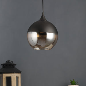 Brown Single Hanging Light Clear Glass M-52-1LP-HL
