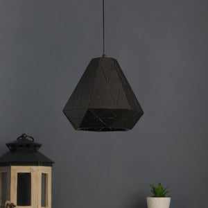 Black Metal Single Hanging Light - Z-329-1P - Included Bulb