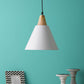 Wooden Metal Wall Light White - 1616-HL - Included Bulb