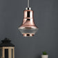 Copper Metal Single Hanging Light Clear Glass M-92-HL