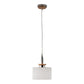 Brown Hanging Light White Glass - S-240-1P - Included Bulb