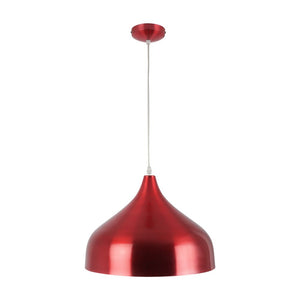 Red Metal Single Hanging Light M-35-14-RED-WH-BIG