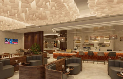 Premium Textile Ceiling Light Panel | Fire Resistant Architectural Ceiling System with LED Integration