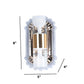 ELIANTE Gold Iron & Acrylic Base White Acrylic Shade Wall Light - Ip-1W - Inbuilt LED