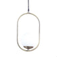 ELIANTE Gold Iron Base White Glass Shade Hanging Light - J-9015-1Lp - Bulb Included