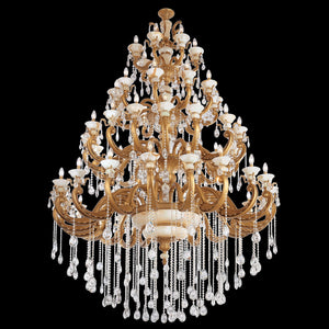Jaquar Apus chandelier 20+15+10+6 L with Asfour Almaaza crystal & sk gold finish