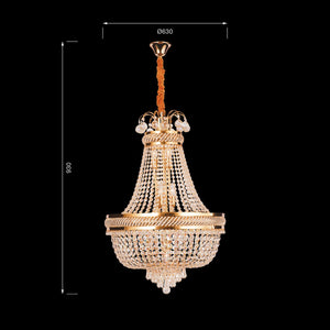 Jaquar Celeste 6+6 L chandelier with Asfour Almaaza crystal