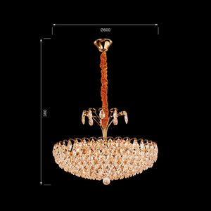 Jaquar Grapewine chandelier with asfour almaaza crystal