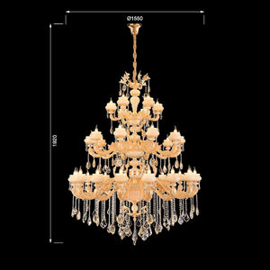 Jaquar Phoenix chandelier 6+10+16 L with asfour almaaza crystal & 18k gold finish
