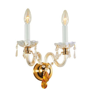 Jaquar Trident gold wall lamp with asfour almaaza crystal